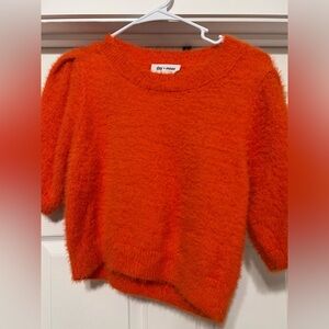 day + moon large orange short sleeve sweater